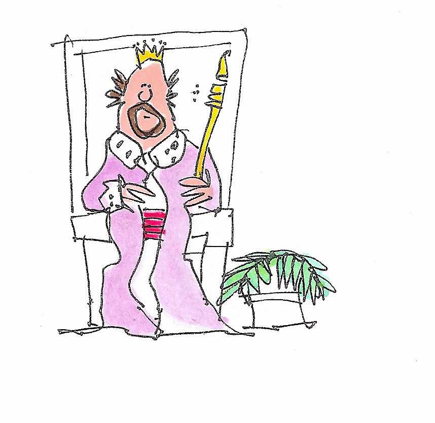 The King in his throne from the book of Esther