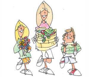 Mother's with her kids image