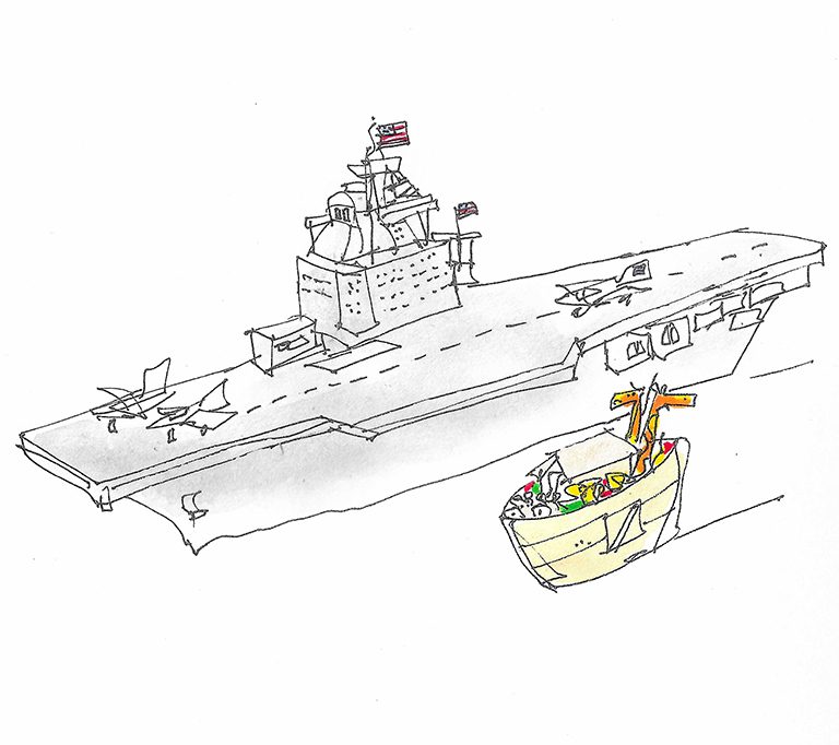 Noah's ark compared to a streamliner